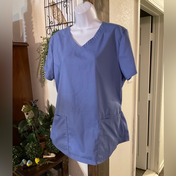 Scrubstar Women's Blue Tunic Top - Picture 1 of 6